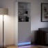 Aparador con LED madera de ingeniería blanco 69x32,5x200