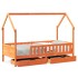 Estructura de cama para niños con cajones madera pino 90x200