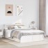 Estructura de cama con cabecero madera pino blanco 160x200