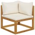Set muebles de jardín 6 pzas con cojines madera maciza