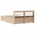Estructura de cama con cabecero madera maciza pino 160x200
