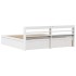 Estructura cama cabecero madera maciza pino blanco 180x200