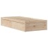 Estructura de cama con cabecero madera maciza pino 75x190
