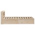 Estructura de cama con cabecero madera maciza pino 75x190