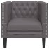 Sillón Chesterfield de cuero artificial