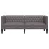 Sofá Chesterfield de 3 plazas cuero artificial
