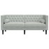 Sofá Chesterfield 2 plazas con cojines terciopelo gris