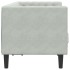 Sofá Chesterfield 2 plazas con cojines terciopelo gris