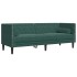 Sofá Chesterfield 3 plazas con cojines terciopelo verde