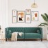 Sofá Chesterfield 3 plazas con cojines terciopelo verde