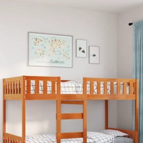 Cama para niños sin colchón madera maciza pino marrón 90x200