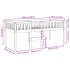 Cama para niños sin colchón madera maciza pino marrón 90x200