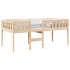 Cama para niños sin colchón madera maciza de pino 90x200