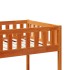 Cama para niños sin colchón madera maciza pino marrón 90x190