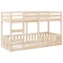Litera de madera maciza de pino 80x200