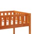 Litera de madera maciza de pino marrón cera 75x190