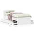 Cama sin colchón y cabecero madera maciza pino blanca 90x190