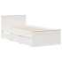 Cama sin colchón y cabecero madera maciza pino blanca 90x190