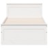 Cama sin colchón y cabecero madera maciza pino blanca 90x190