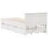 Cama sin colchón y cabecero madera maciza pino blanca 90x190