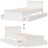 Cama sin colchón y cabecero madera maciza pino blanca 90x190