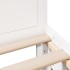 Cama sin colchón y cabecero madera maciza pino blanca 90x190
