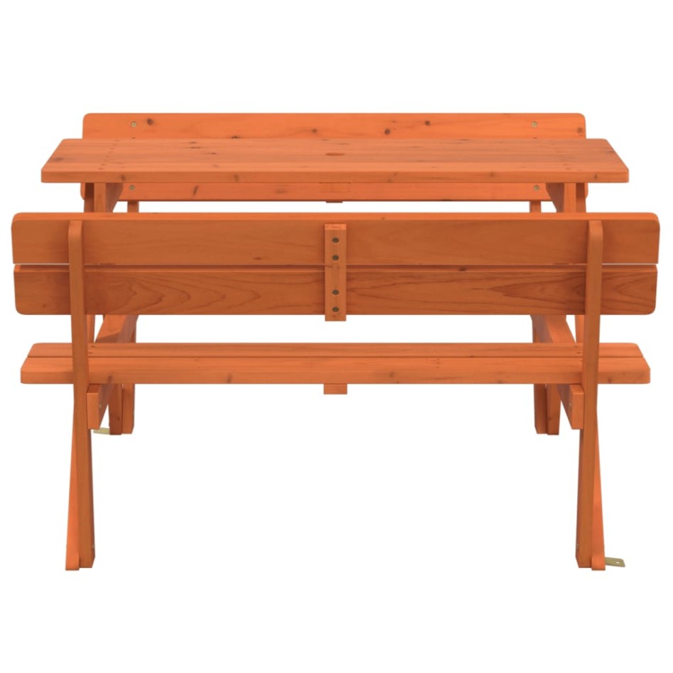 Mesa de picnic para 4 niños agujero para sombrilla madera