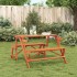 Mesa de picnic bancos 2 en 1 convertible madera maciza