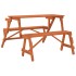 Mesa de picnic bancos 2 en 1 convertible madera maciza