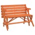 Mesa de picnic bancos 2 en 1 convertible madera maciza