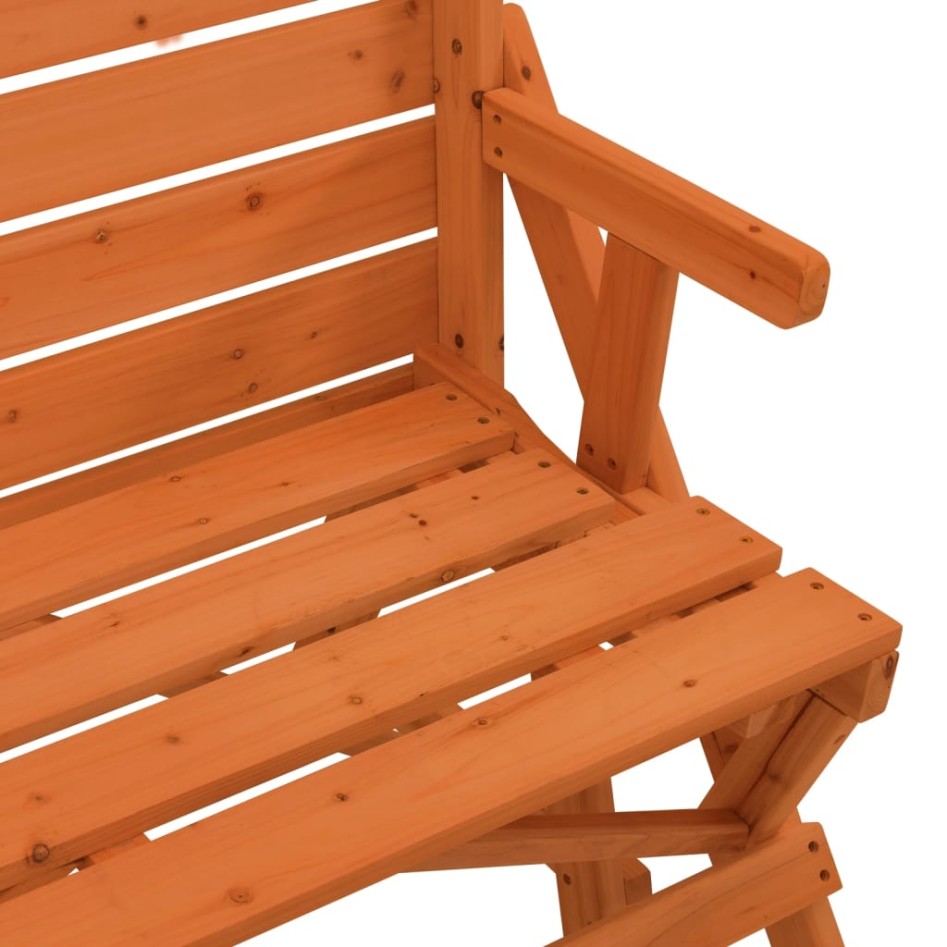 Mesa de picnic bancos 2 en 1 convertible madera maciza