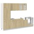 Set muebles de cocina 8 pzas madera de ingeniería roble