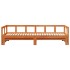 Sofá cama sin colchón madera maciza pino marrón cera 90x200