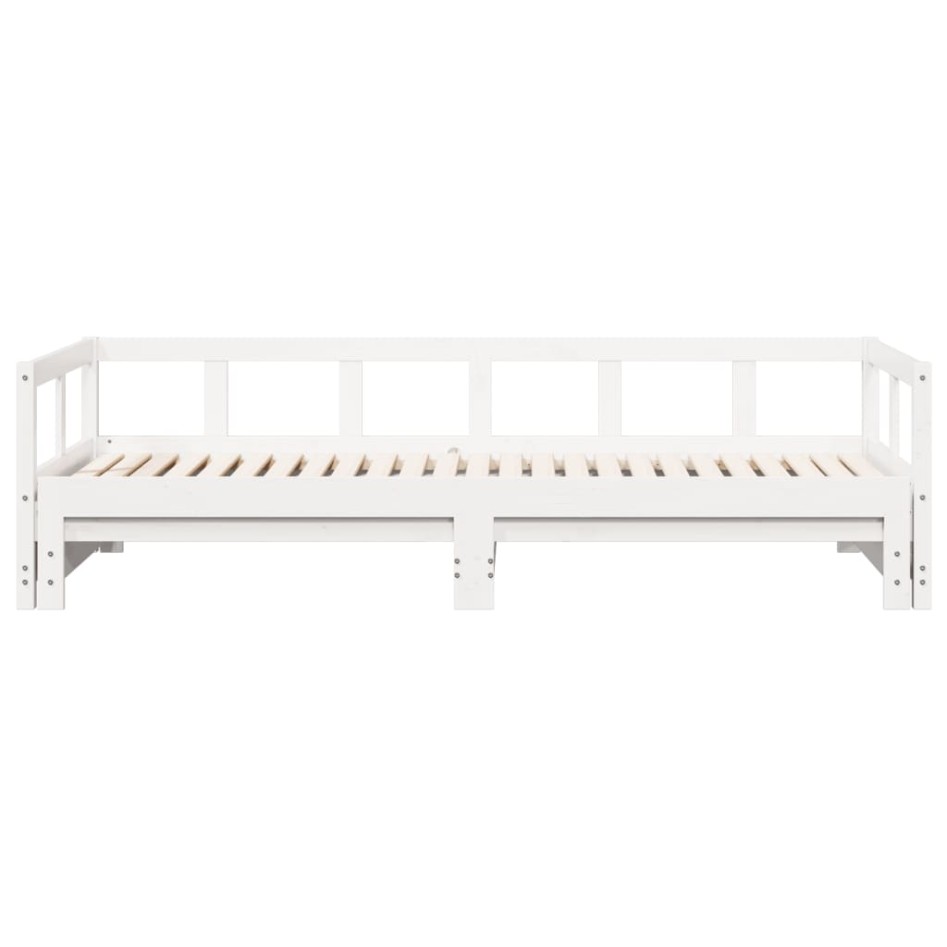 Sofá cama sin colchón madera maciza de pino blanco 90x190