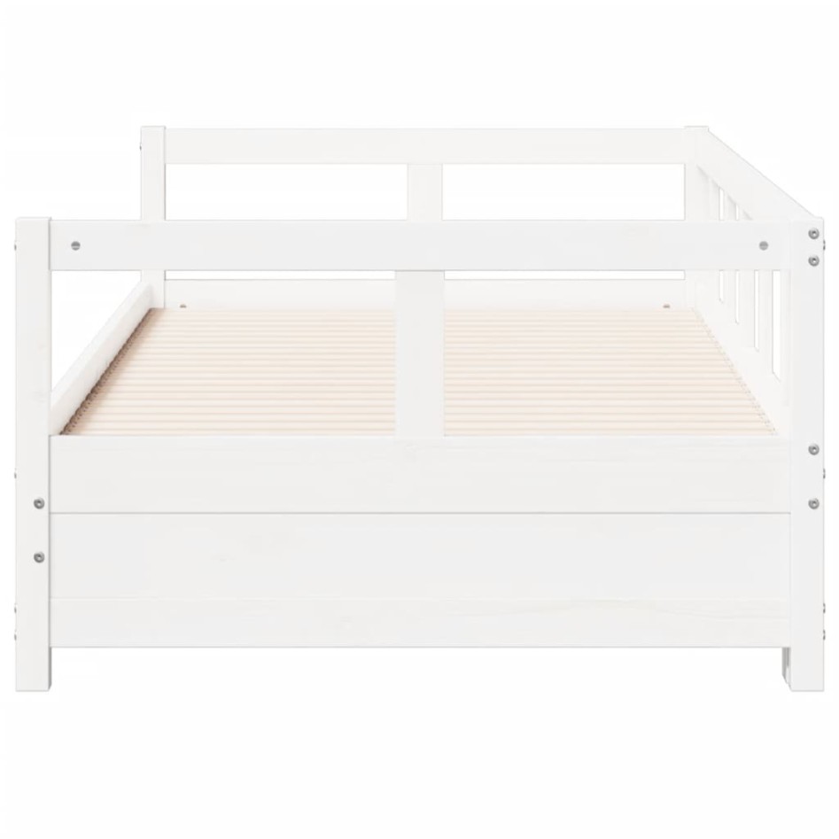 Sofá cama sin colchón madera maciza de pino blanco 90x190