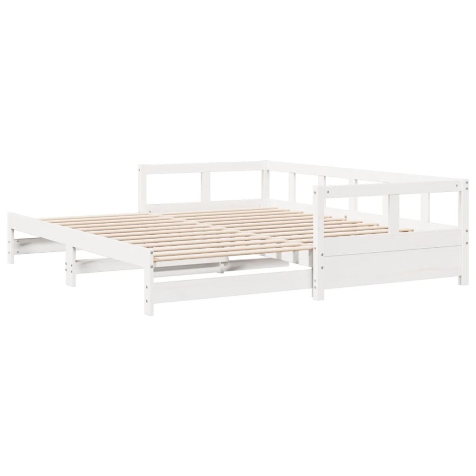 Sofá cama sin colchón madera maciza de pino blanco 90x190