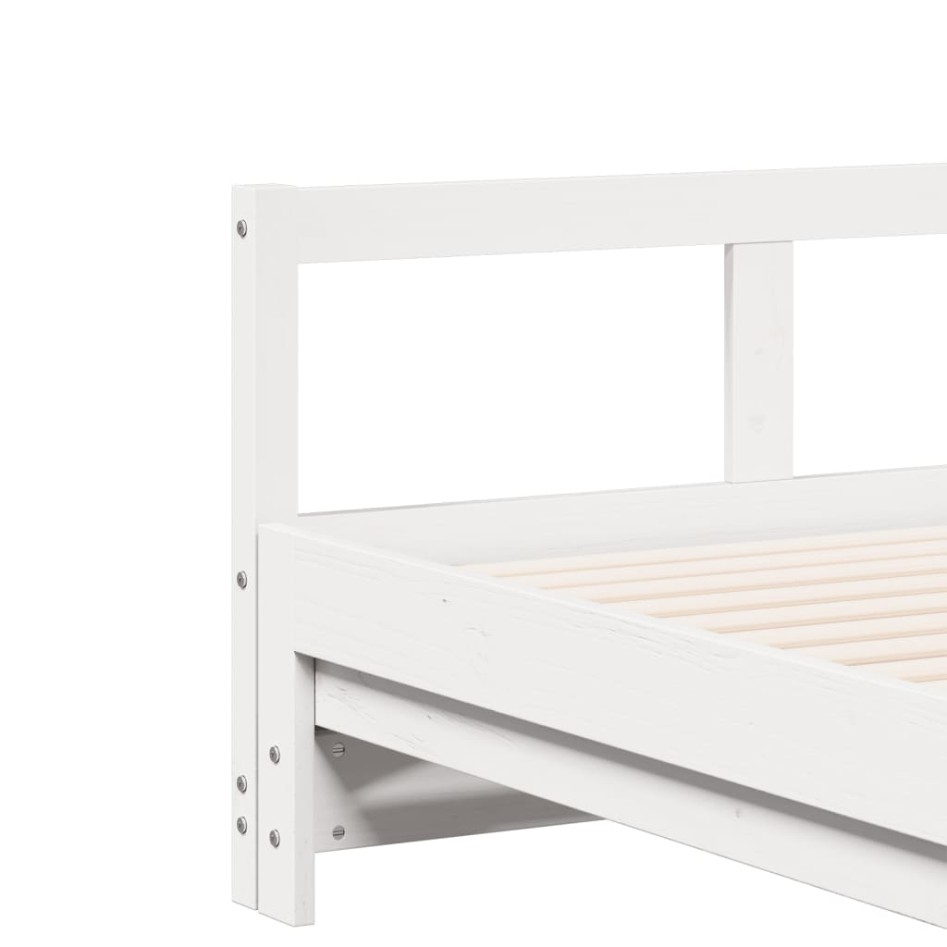 Sofá cama sin colchón madera maciza de pino blanco 90x190