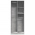 Armario de madera de ingeniería gris hormigón 80x50x200