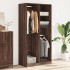 Armario madera contrachapada color roble marrón 100x50x200
