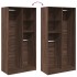 Armario madera contrachapada color roble marrón 100x50x200