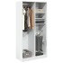 Armario de madera contrachapada blanco 100x50x200