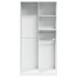 Armario de madera contrachapada blanco 100x50x200