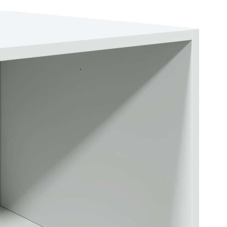 Armario de madera contrachapada blanco 100x50x200