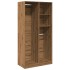Armario de madera de ingeniería roble artesanal 100x50x200