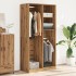 Armario de madera de ingeniería roble artesanal 100x50x200