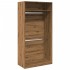 Armario de madera de ingeniería roble artesanal 100x50x200