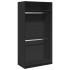 Armario de madera contrachapada negro 100x50x200