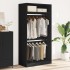 Armario de madera contrachapada negro 100x50x200