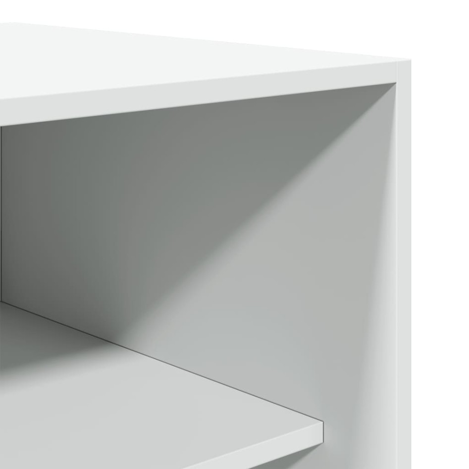 Armario de madera de ingeniería blanco 80x50x200