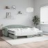 Sofá cama nido con colchón terciopelo gris claro 100x200